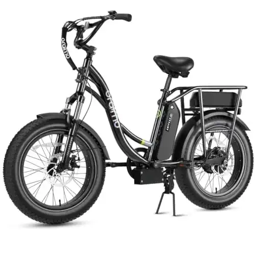 Oraimo Electric Bike for Adults, 750W Motor (Peak 1000W) 20" x 4.0 Fat Tire with Dual Shock Absorber, Max 48V 20.8Ah Dual Battery, Ebike with 4A 3H Fast Charge, Complies to ANSI/CAN/UL2849